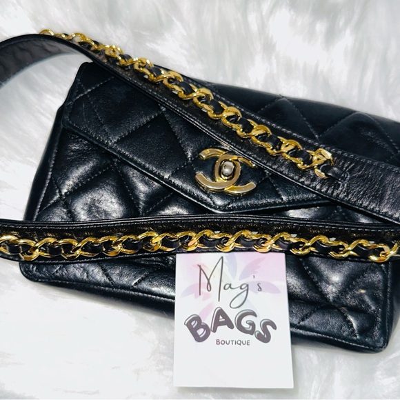 Chanel: CC Chain Belt Fanny Pack Bum Bag (Black) - Picture 3 of 16
